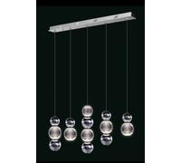Lampada a sospensione BRILLANTE, luminosa, cromata, LED 27W, lumen 3240 3000K, L111cm W11cm H200cm, dimmerabile