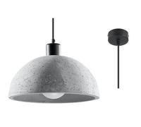 Lampada a Sospensione Calcestruzzo Cucina Sala Ø 30 CM Altezza Regolabile Grigio