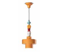 Lampada a sospensione catena multicolore di geometrie Collezione LARIAT Diametro ? 28x h 60 cm -1 x max 53W E27 interno COLORE Giallo gialllo
