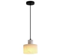 Lampada a sospensione cilindrica moderna nordica con paralume in marmo, lampadario regolabile in altezza, for camera da letto e soggiorno
