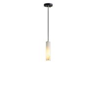 Lampada a sospensione cilindrica moderna nordica in marmo bianco, altezza regolabile, base in metallo, lampade a sospensione for camera da letto e soggiorno