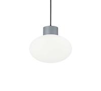 Sospensione Moderna Clio Alluminio Grigio 1 Luce E27