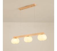 Lampada a sospensione Compatible with isola da cucina a 3 luci, lampadario rustico con paralume in vetro compatibile con sala da pranzo, soggiorno,Lampadario