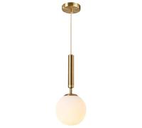 Lampada a Sospensione con lampadine LED a Mais Regolabili in Altezza e Design a Globo in Cristallo, Perfetta per Soggiorno, corridoio e Scale - 1 Luce Calda
