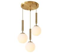 Lampada a Sospensione con lampadine LED a Mais Regolabili in Altezza e Globo di Cristallo, Perfetta per Soggiorno, corridoio, Scale, 3 opzioni di Luce Calda.