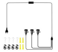 Lampada a sospensione con spina, interruttore a 3 luci, con interruttore, attacco E27 con cavo da 1,8 m, vintage, per sala da pranzo, camera da letto, loft, senza lampadina