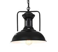 Lampada a Sospensione con Testa Singola in Ferro, personalità Creativa, Catene in Ferro Nero, Lampada a Sospensione Regolabile da soffitto, Ristorante, Sala da Pranzo, Cucina, Bar, fienile, Magazzino