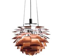 Lampada a sospensione contemporanea a forma di pigna bianca con petali a spirale di carciofi (colore: ottone 38 cm)