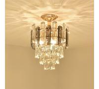 Lampada a sospensione contemporanea grigia, dimmerabile, con cristalli LED, montaggio a incasso, per cucina, sala da pranzo, corridoio, ingresso, camera da letto, piccola illuminazione in stile