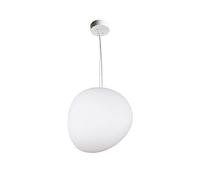 Lampade a sospensione creative in ciottoli Sala da pranzo Lampada a sospensione moderna in vetro di pietra Lampadario a sfera in vetro irregolare bianco Lampadario a sospensione per ristorante