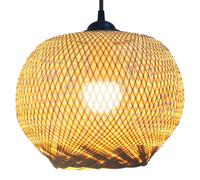 Lampada a Sospensione Creativa Intrecciata a Mano con Paralume in Stile Wabi-Sabi Naturale, Semplice Lampada da soffitto Pastorale per Camera da Letto e Soggiorno