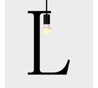 Lampada A Sospensione Creativa, Lampada A Forma Di Lettera Inglese Con Attacco E27, Illuminazione Vintage Industriale Fai Da Te Per Sala Da Pranzo Bar Caffetteria Cucina A Isola - Non Lampadina(Color: