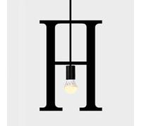 Lampada A Sospensione Creativa, Lampada A Forma Di Lettera Inglese Con Attacco E27, Illuminazione Vintage Industriale Fai Da Te Per Sala Da Pranzo Bar Caffetteria Cucina A Isola - Non Lampadina(Color: