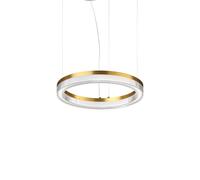 Lampada A Sospensione Crown Led 21W Luce Calda Ottone Altezza Regolabile Ideal Lux