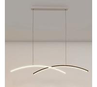 Lampada a Sospensione Curva Ultrasottile da 26,8", Lampada a Sospensione a Striscia Lunga in Metallo con Paralume in Silicone, lampade a Sospensione lineari per Sala da Pranzo, Semplice nordica p