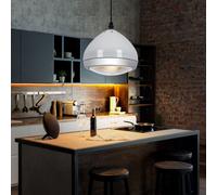 Lampadario Lampada Letto Schermo di Vetro Retrò Altezza Bianco Personalizzabile