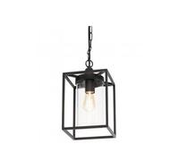 Lampada A Sospensione Da Esterno Contemporanea Domus Alluminio E Termoplastica Nero 1 Luce E27