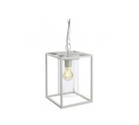 Lampada A Sospensione Da Esterno Domus Alluminio E Termoplastica Bianco 1 Luce E27