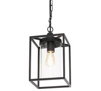 Lampada a Sospensione da Esterno E27 in Alluminio Sovil Nero