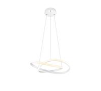 Lampada a Sospensione da Interno a LED in Metallo Bianco Opaco