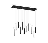 Lampada a Sospensione da Interno a LED in Metallo Nero Opaco