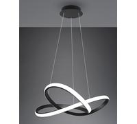 Lampada a Sospensione da Interno a LED SMD in Metallo Nero Opaco