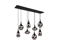 Lampada a Sospensione da Interno Attacco E14 in Metallo Nero Opaco