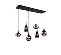 Lampada a Sospensione da Interno Attacco E14 in Metallo Nero Opaco