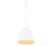 Lampada a Sospensione da Interno Attacco E27 in Metallo Bianco Opaco