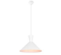 Lampada a Sospensione da Interno Attacco E27 in Metallo Bianco Opaco