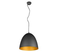 Lampada a Sospensione da Interno Attacco E27 in Metallo Nero e Oro