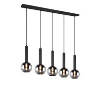 Lampada a Sospensione da Interno Attacco E27 in Metallo Nero Opaco