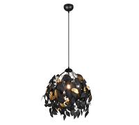 Lampada a Sospensione da Interno Attacco E27 in Metallo Nero Opaco