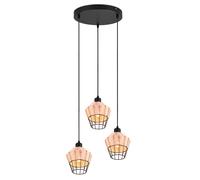 Lampada a Sospensione da Interno Attacco E27 in Tessuto Naturale