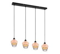 Lampada a Sospensione da Interno Attacco E27 in Tessuto Naturale