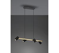 Lampada a Sospensione da Interno Attacco GU10 in Metallo Nero e oro