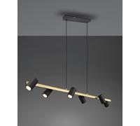 Lampada a Sospensione da Interno Attacco GU10 in Metallo Nero e oro