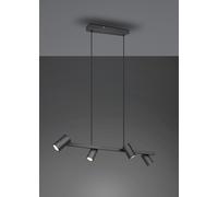 Lampada a Sospensione da Interno Attacco GU10 in Metallo Nero Opaco