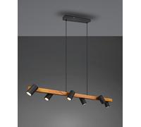 Lampada a Sospensione da Interno Attacco GU10 in Metallo Nero Opaco