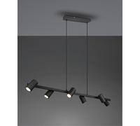 Lampada a Sospensione da Interno Attacco GU10 in Metallo Nero Opaco