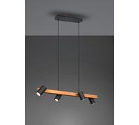 Lampada a Sospensione da Interno Attacco GU10 in Metallo Nero Opaco