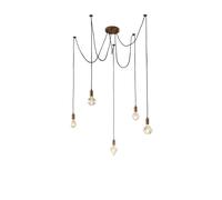 Lampada a Sospensione da Interno E27 in Metallo Rame Antico