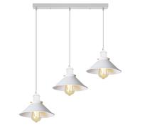 Lampada a sospensione da soffitto 1 luce E27 lampada vintage industriale bianco