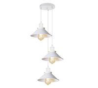 Lampada a sospensione da soffitto 1 luce E27 lampada vintage industriale bianco