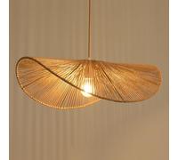 Lampada a Sospensione da soffitto Boho Rattan E27 Lampada in Corda di Canapa Lampada a Sospensione Rustica Vintage Sala da Pranzo Paralume Fatto a Mano Stile Wabi-Sabi per ristoran