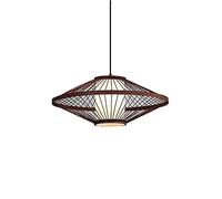 Lampada a Sospensione da soffitto in bambù, Rattan Intrecciato a Mano, Lampada a Sospensione con Testa Singola E27, apparecchio di Illuminazione per la Decorazione di Bar e Club, a