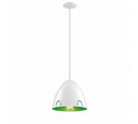 Lampada a sospensione da soffitto lampada a sospensione in metallo lampada da soffitto a sospensione verde bianco, 1x LED E27, 27,5x110 cm, camera da letto soggiorno