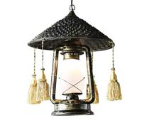 Lampada a sospensione del sud-est asiatico, lampade a con paralume in vetro cherosene, apparecchio di illuminazione a retrò industriale for il soggiorno dell'hotel nel corridoio della caffetteria
