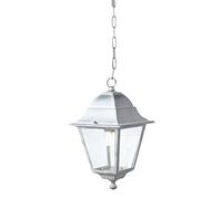 Sospensione Da Esterno Contemporanea Old Alluminio E Vetro Bianco 1 Luce E27