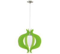 Lampada a sospensione di design, sala da pranzo, cucina, lampada a sospensione, sfera di vetro verde in un set che include lampadine a LED